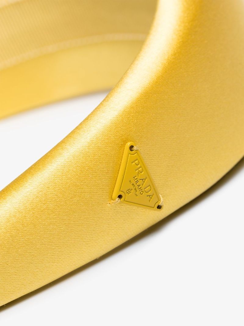 Yellow Logo Silk Headband