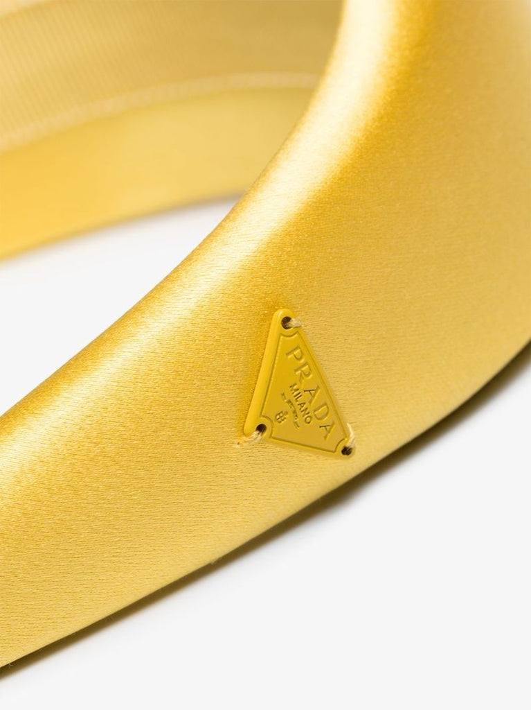 Yellow Logo Silk Headband