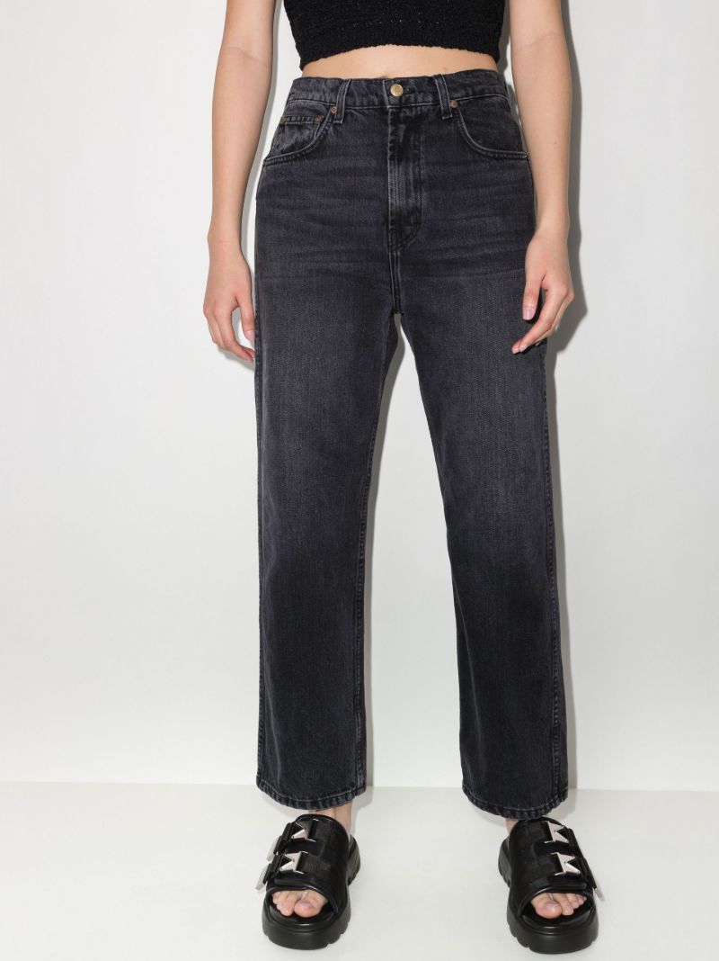 Black Plein Straight Leg Jeans