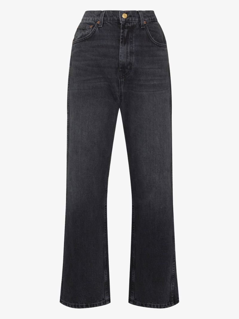 Black Plein Straight Leg Jeans