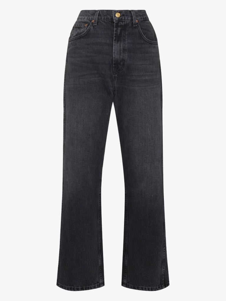 Black Plein Straight Leg Jeans