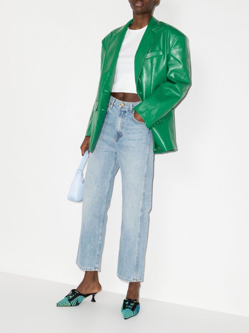 Plein Cropped Straight Leg Jeans