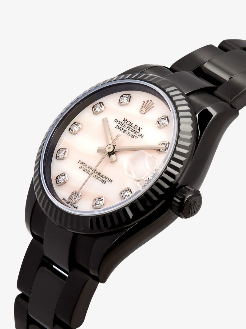 Customised Pre-owned Stainless Steel Rolex Datejust Watch