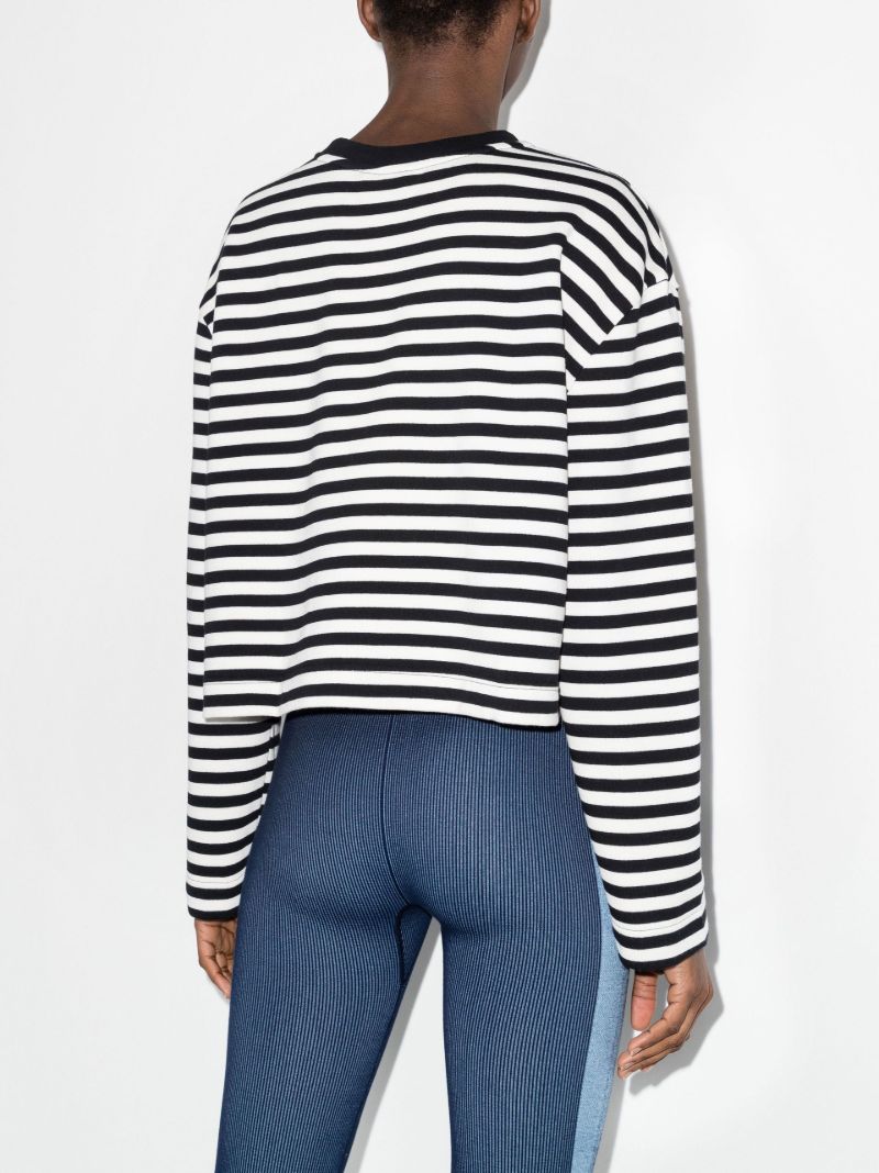 Black and White Odelia Striped Organic Cotton Sweatshirt