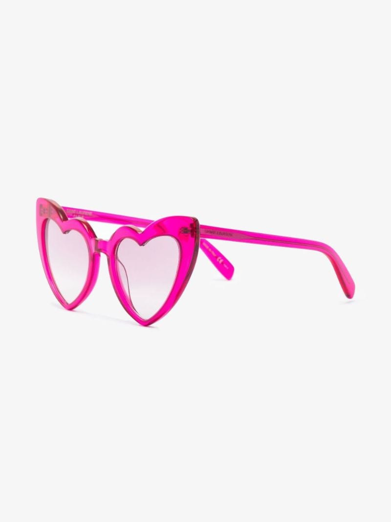Pink Loulou Heart Sunglasses