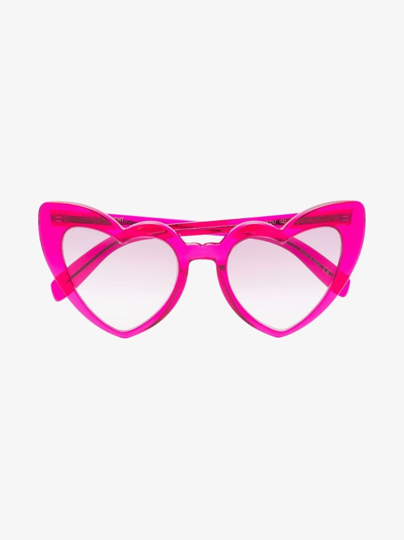 Pink Loulou Heart Sunglasses