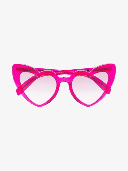 Pink Loulou Heart Sunglasses