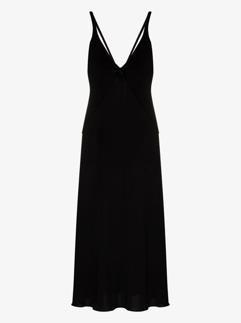 Black the Francine Midi Dress