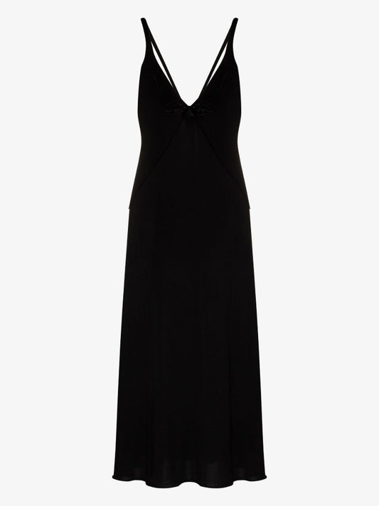 Black the Francine Midi Dress