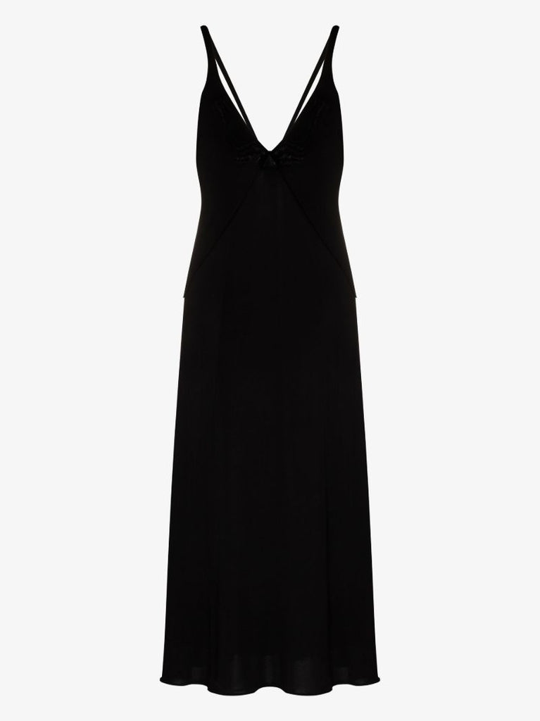 Black the Francine Midi Dress