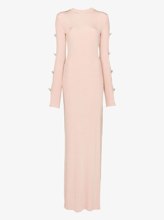 Crystal Bow Cutout Maxi Dress