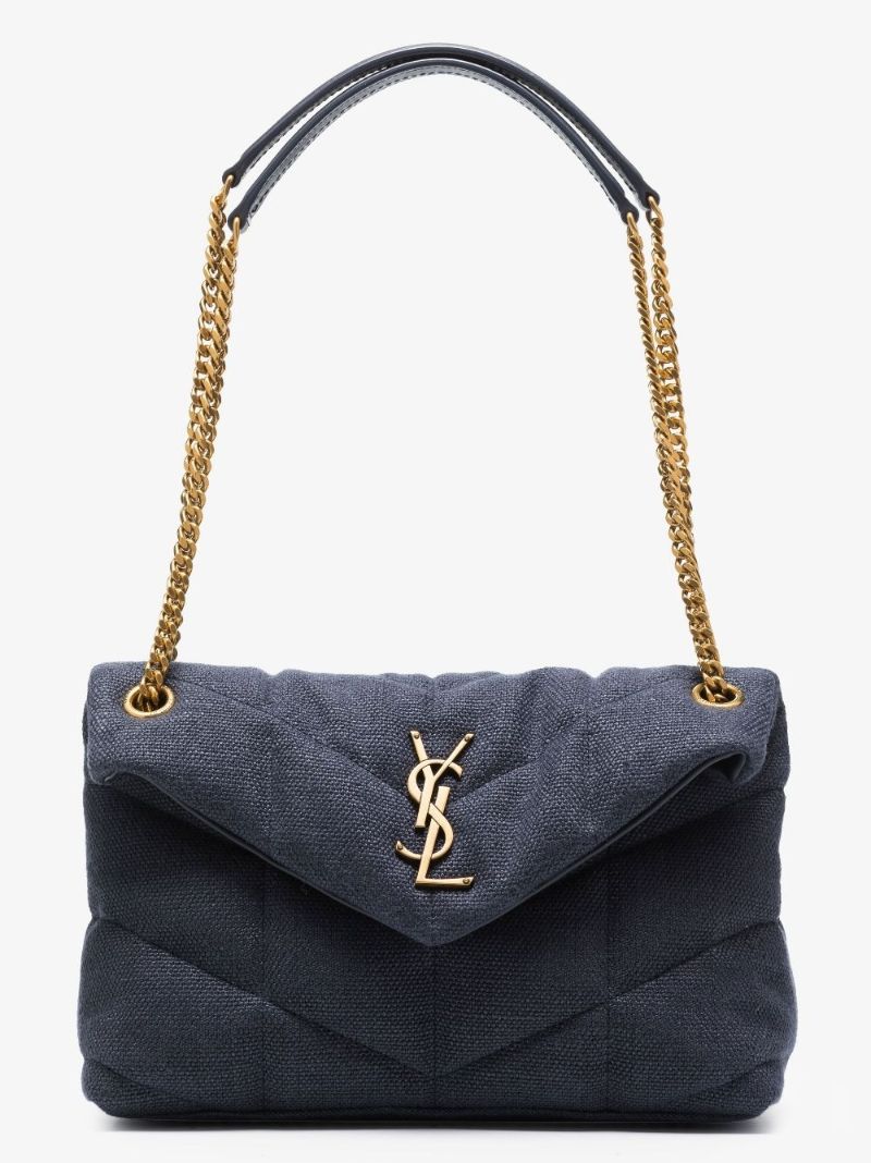 Blue Loulou Medium Denim Shoulder Bag