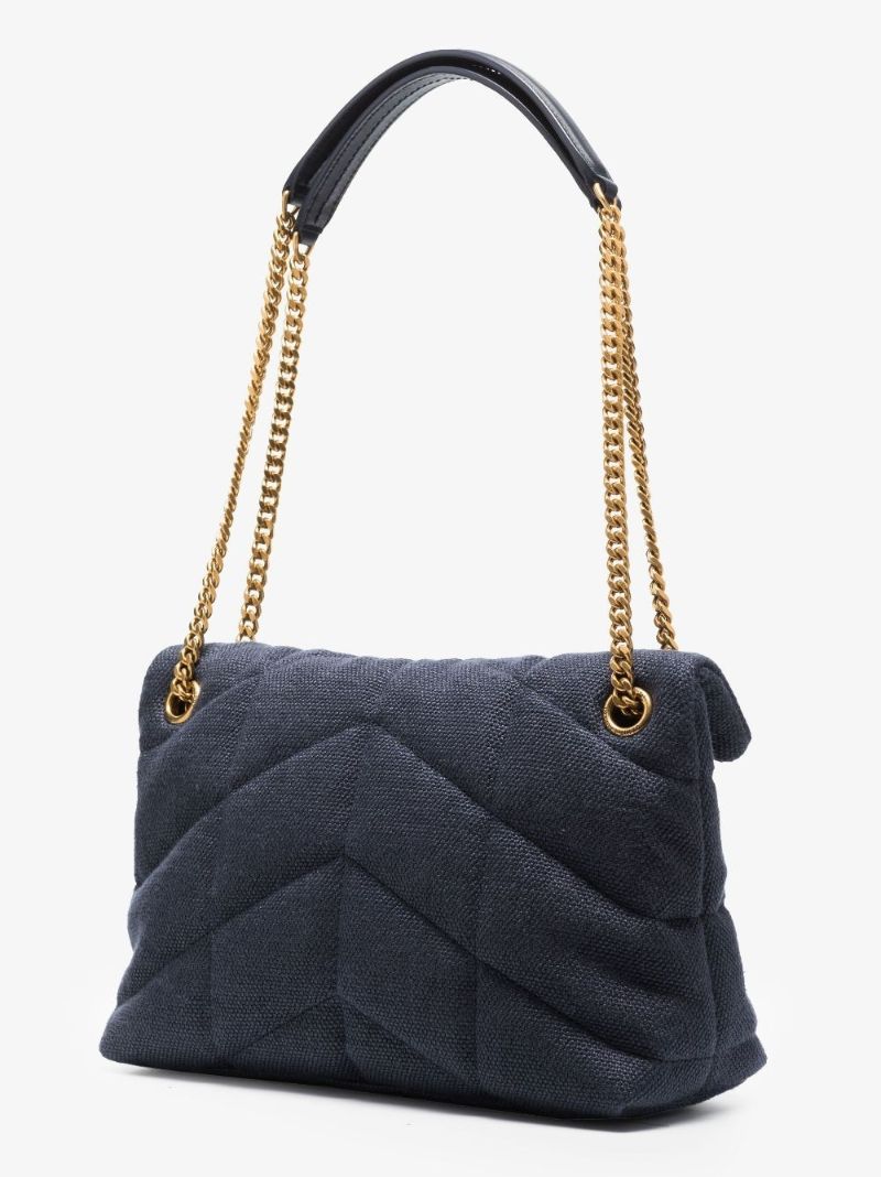 Blue Loulou Medium Denim Shoulder Bag