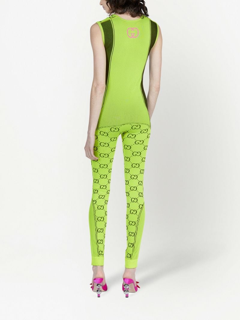 Green Gg Jacquard Jumpsuit