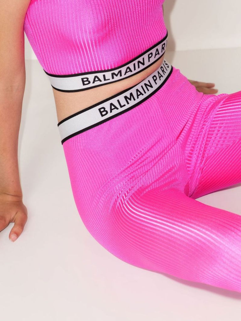 Pink Logo Waistband Leggings