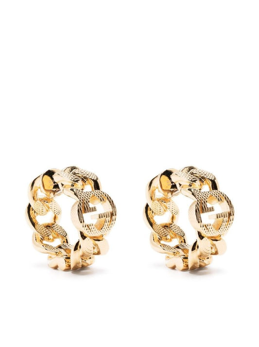 Gold-plated Interlocking G Hoop Earrings