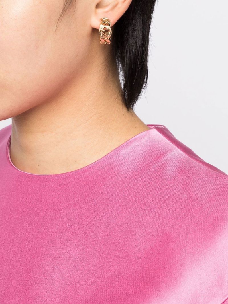 Gold-plated Interlocking G Hoop Earrings