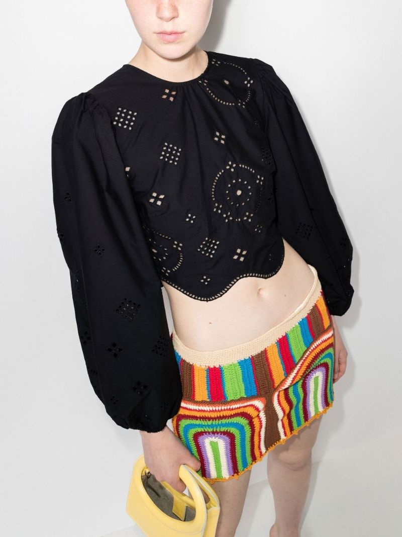Broderie Anglaise Cropped Blouse