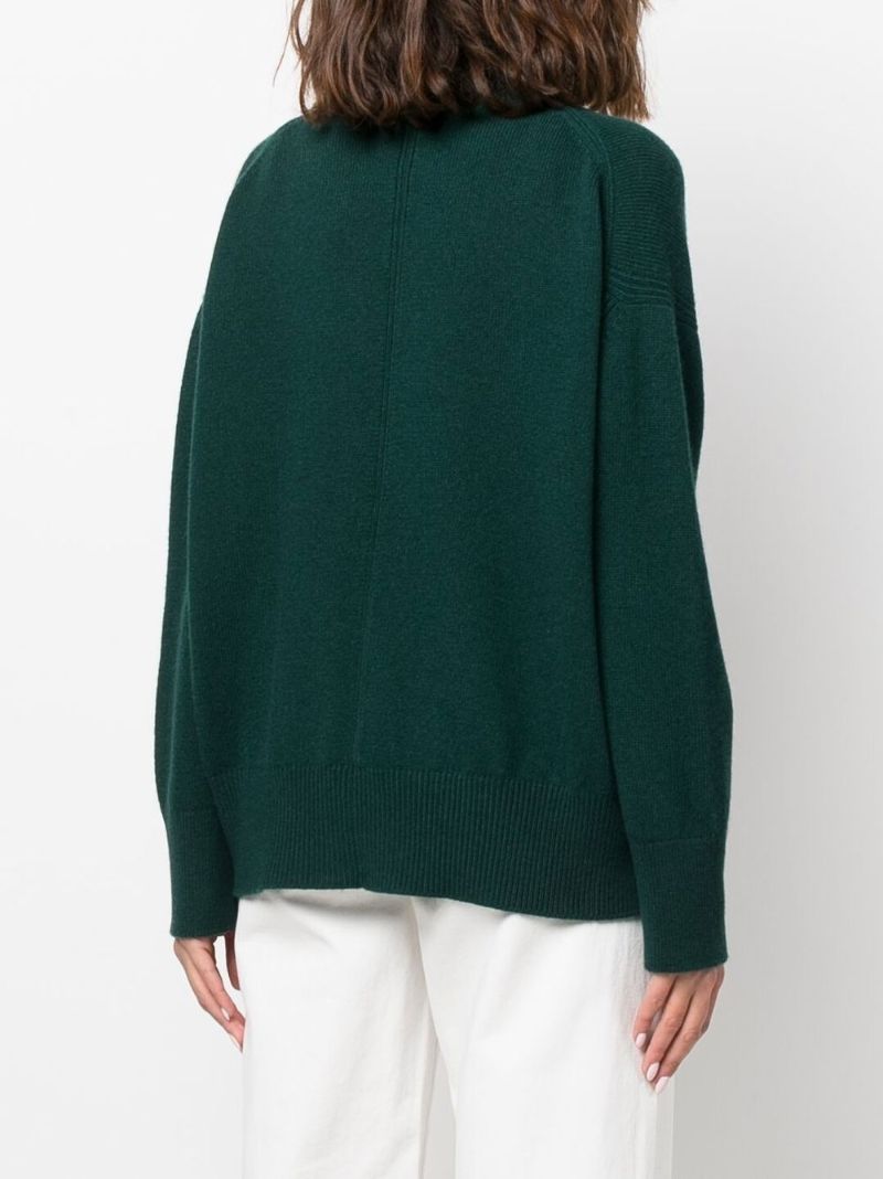 Green V-neck Cashmere Cardigan