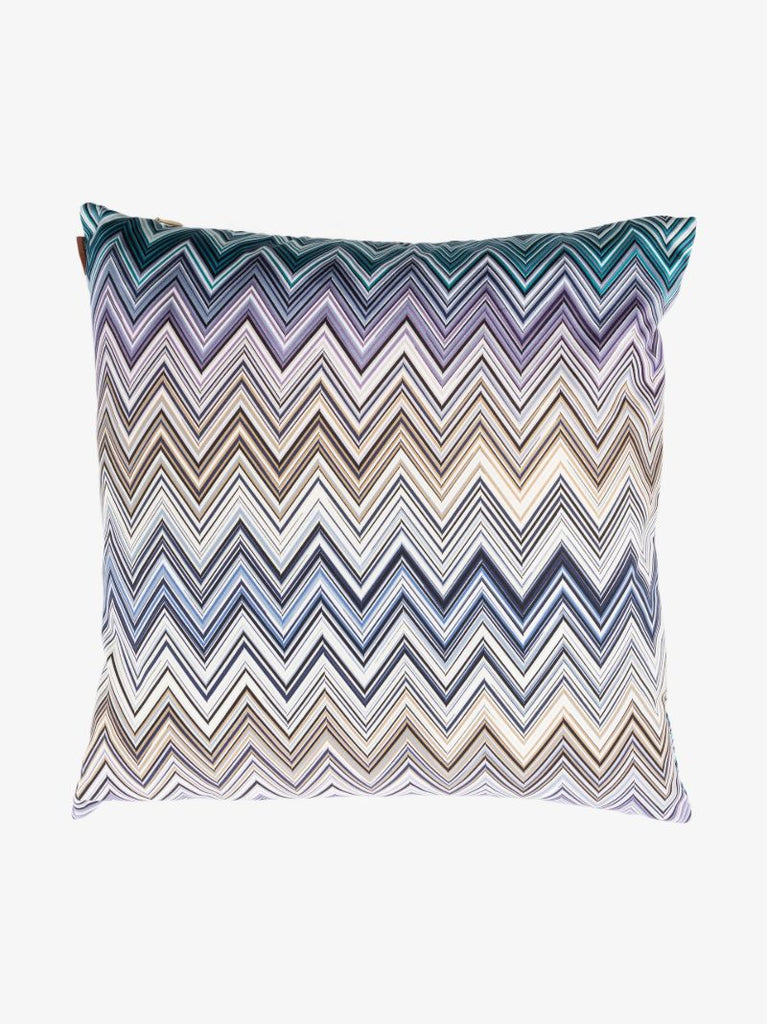 Blue Jarris Zigzag Cotton Cushion