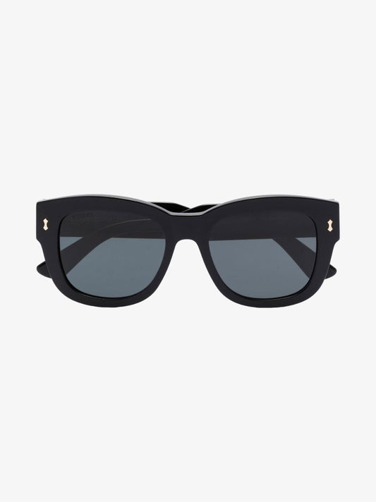 Black Logo Rectangular Sunglasses