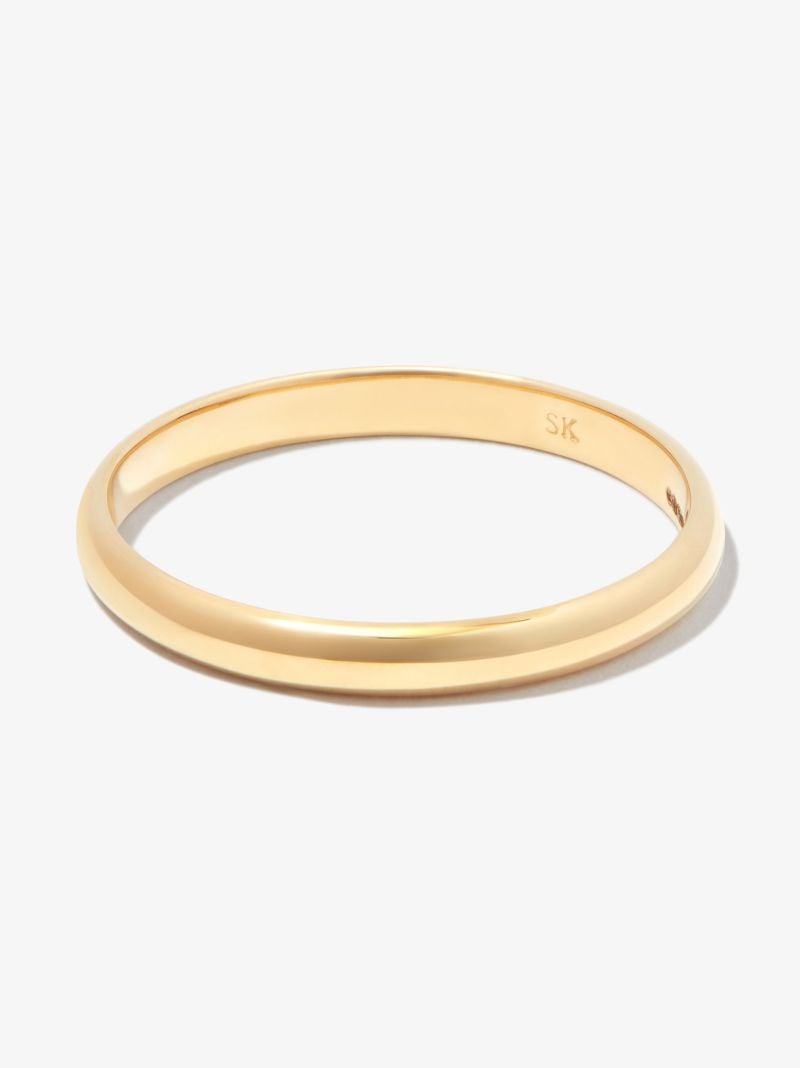18k Yellow Gold Half Round Ring
