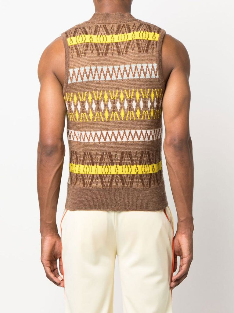 Brown Freedom Knitted Sweater Vest