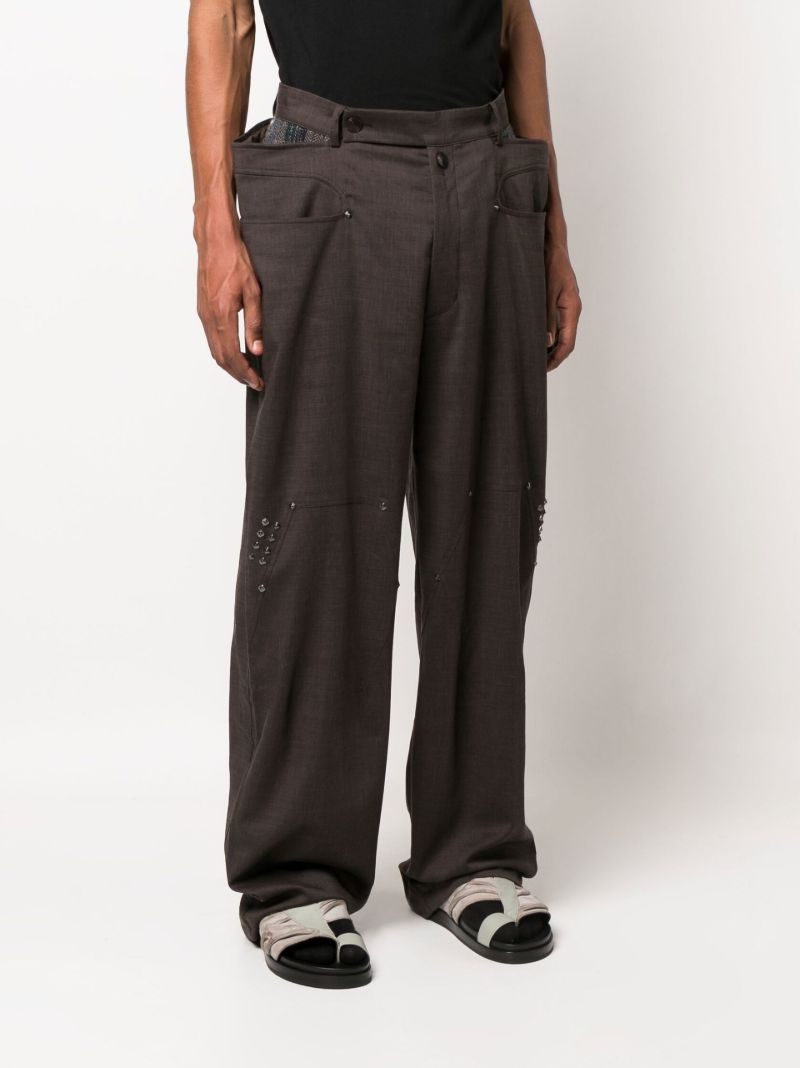 Brown Antharas Wide-leg Trousers