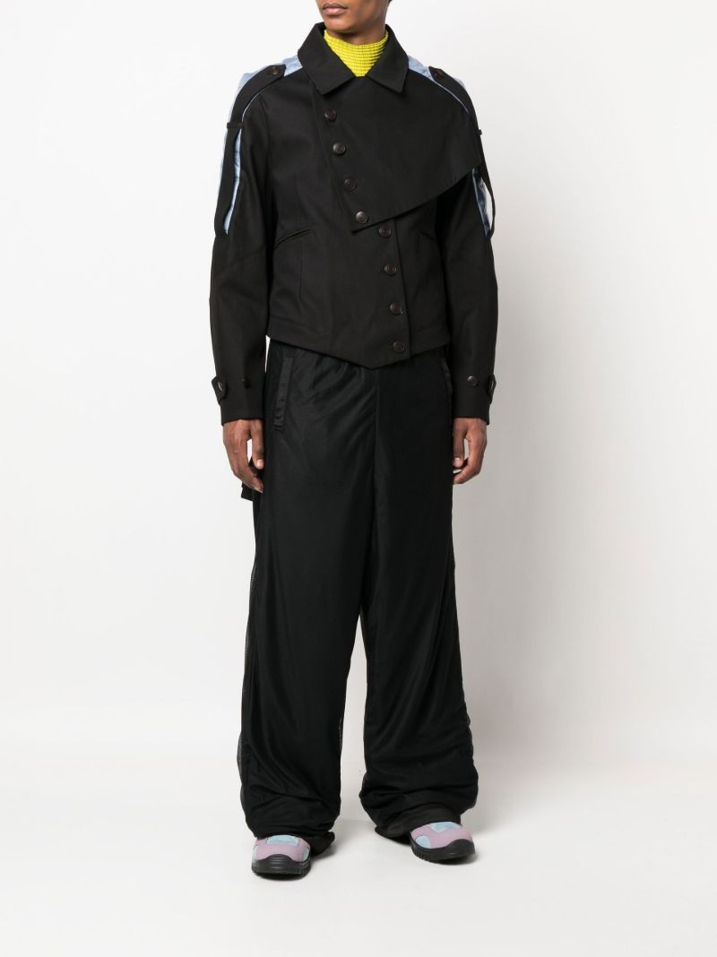 Black Aden Double-breasted Cotton Jacket