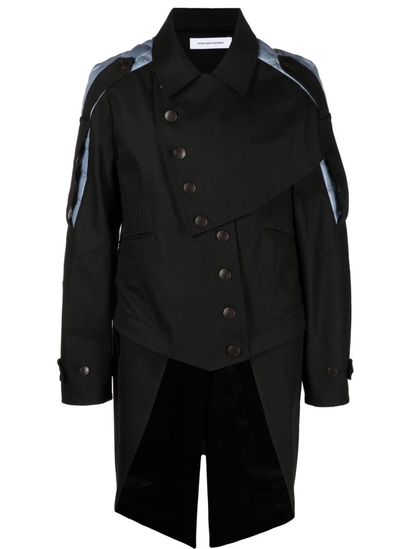 Black Aden Double-breasted Cotton Jacket