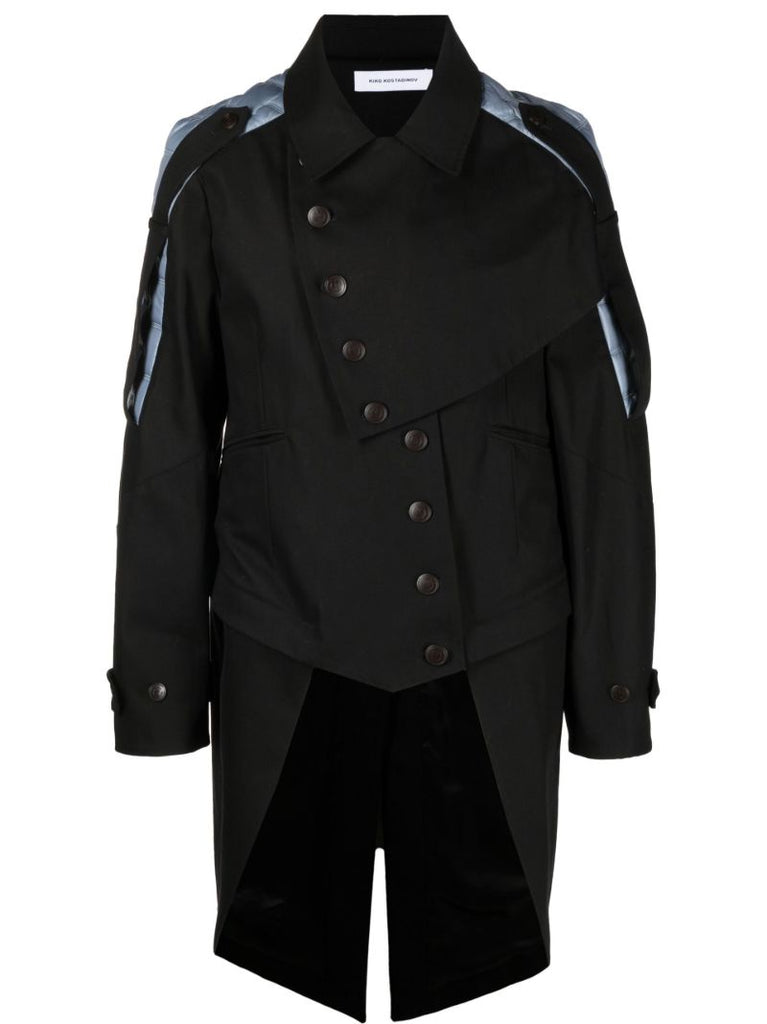 Black Aden Double-breasted Cotton Jacket