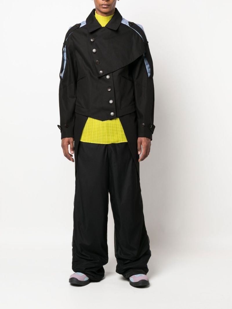 Black Aden Double-breasted Cotton Jacket