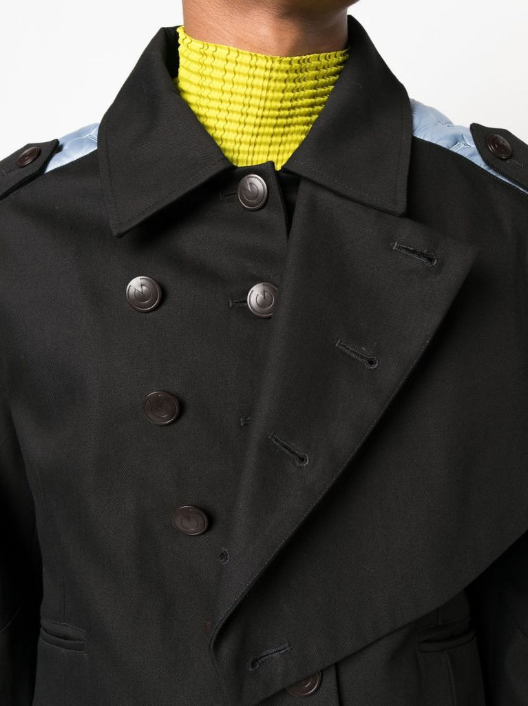 Black Aden Double-breasted Cotton Jacket