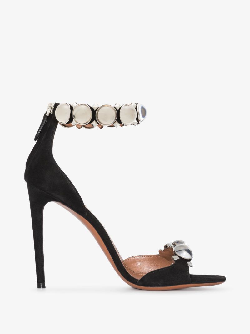 Black La Bombe 110 Leather Sandals