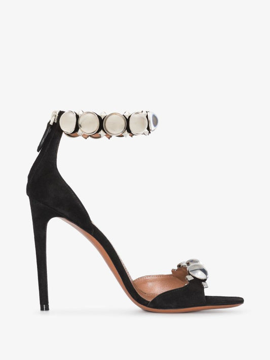Black La Bombe 110 Leather Sandals
