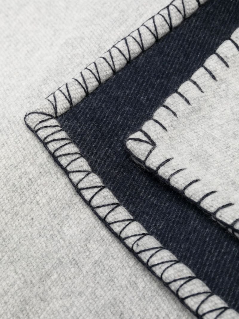 Silver Reversible Merino Wool Throw