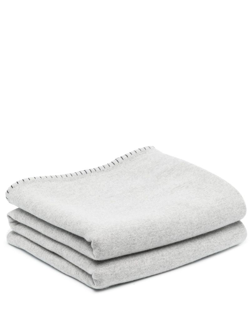 Silver Reversible Merino Wool Throw