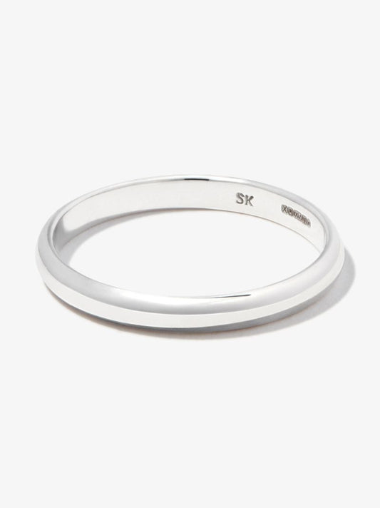 18k White Gold Half Round Ring