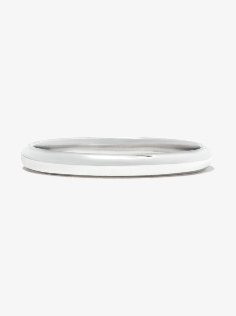 18k White Gold Half Round Ring