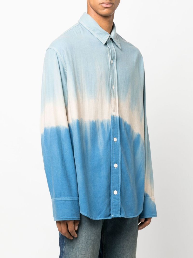 Blue Blot Recycle Cash Button Tie-dye Shirt