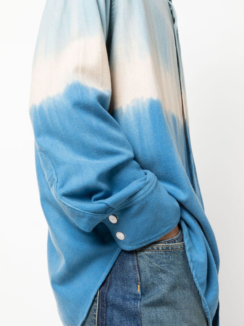 Blue Blot Recycle Cash Button Tie-dye Shirt