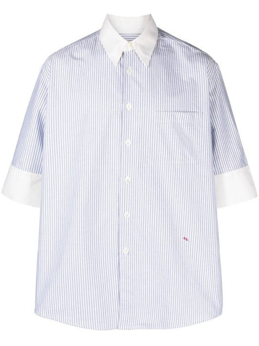 Blue Brat Striped Cotton Oxford Shirt