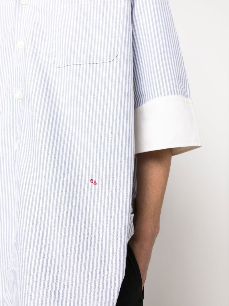 Blue Brat Striped Cotton Oxford Shirt