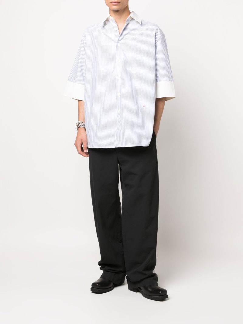 Blue Brat Striped Cotton Oxford Shirt
