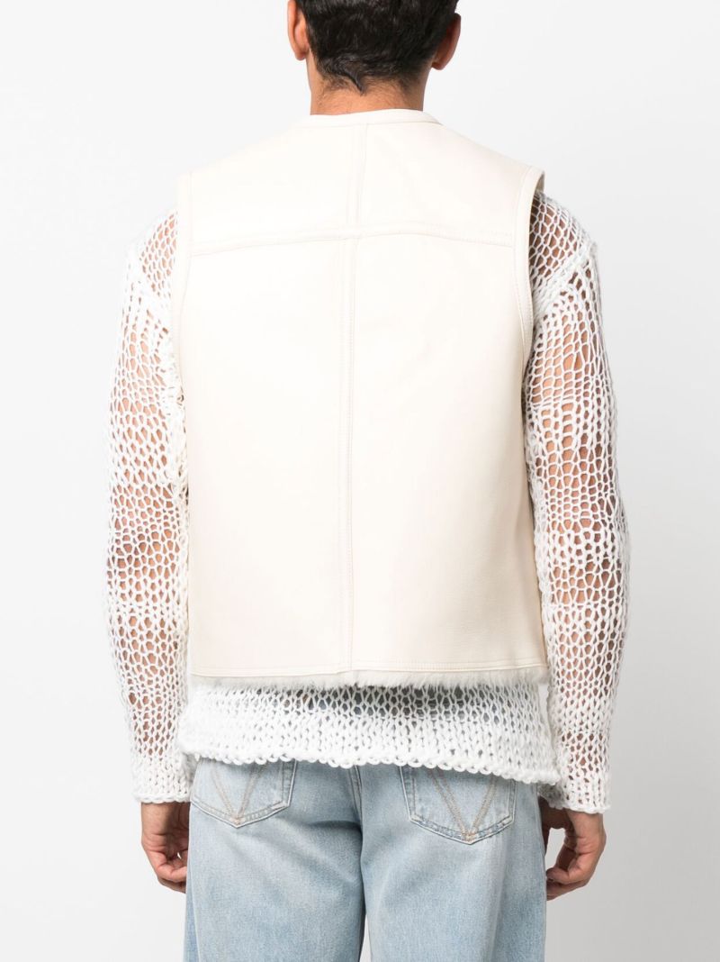 Neutral Reversible Shearling Gilet