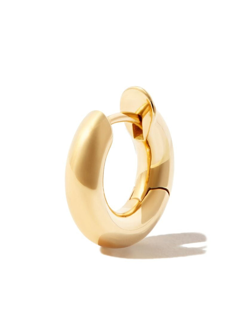18k Yellow Gold Macro Single Hoop Earring