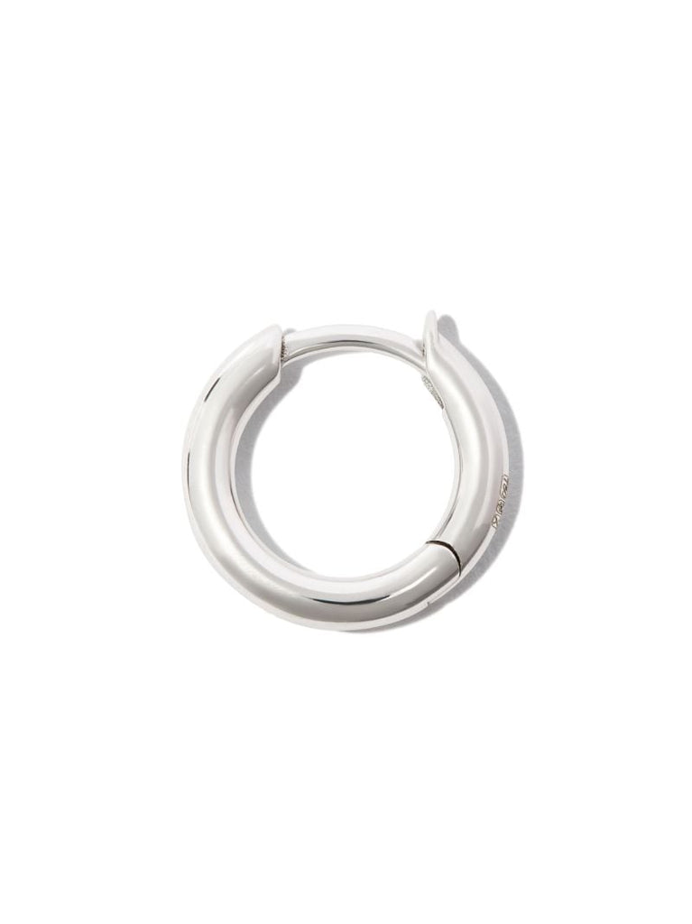 18k White Gold Micro Single Hoop Earring