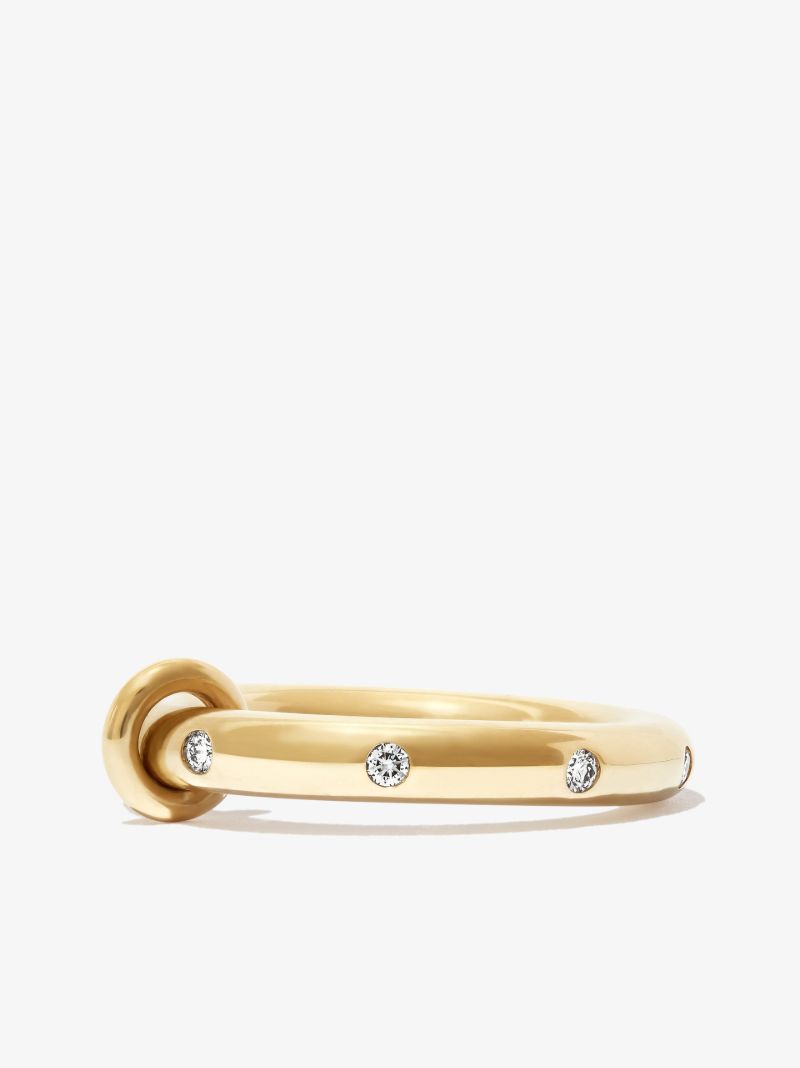 18k Yellow Gold Ovio Diamond Ring