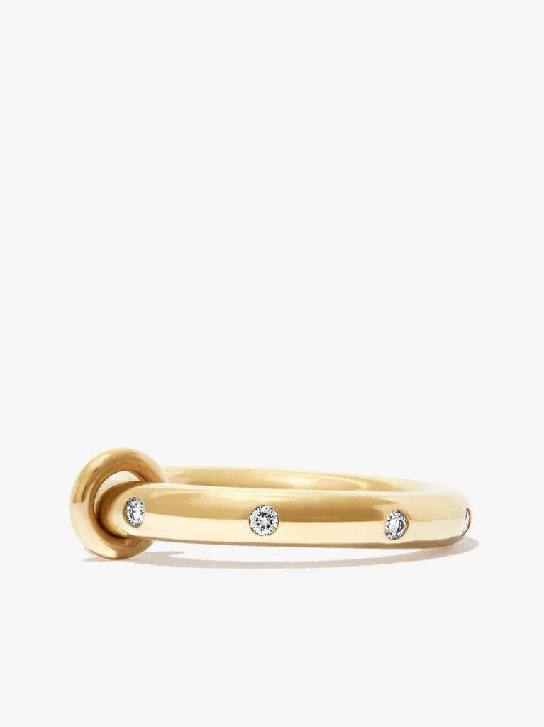18k Yellow Gold Ovio Diamond Ring