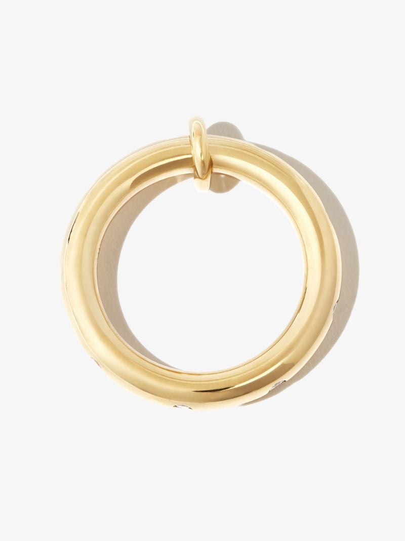 18k Yellow Gold Ovio Diamond Ring